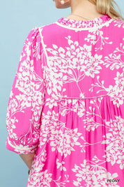 UMGEE Floral Babydoll Dress with Pockets on Simply Obsessed