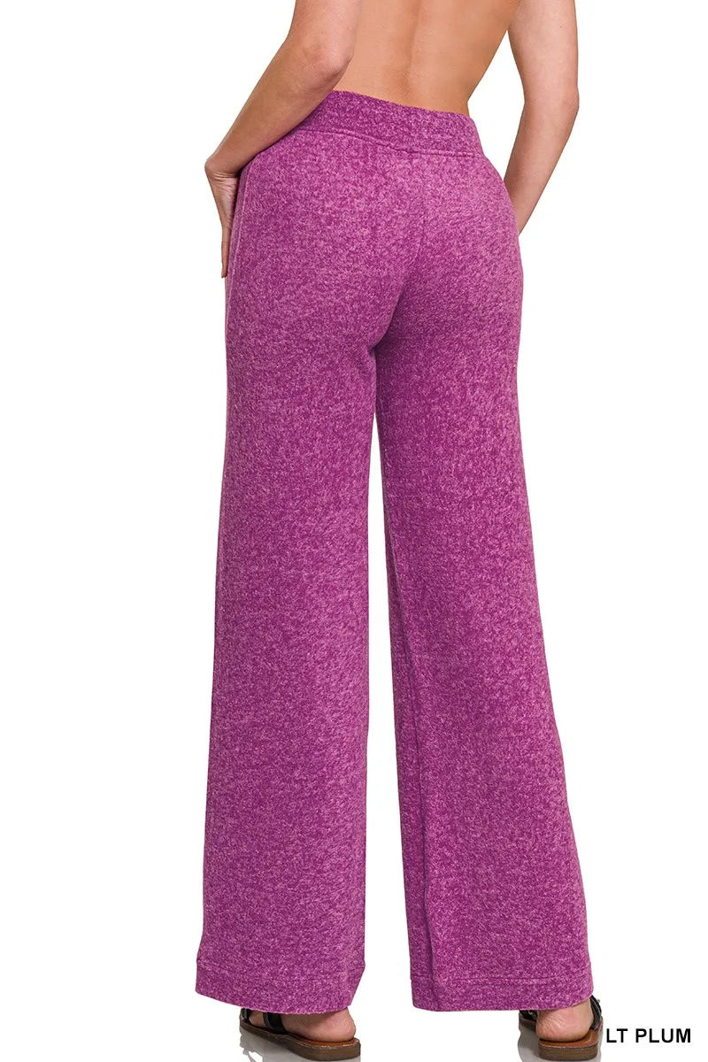 Zenana Soft Brushed Hacci Pants on Simply Obsessed