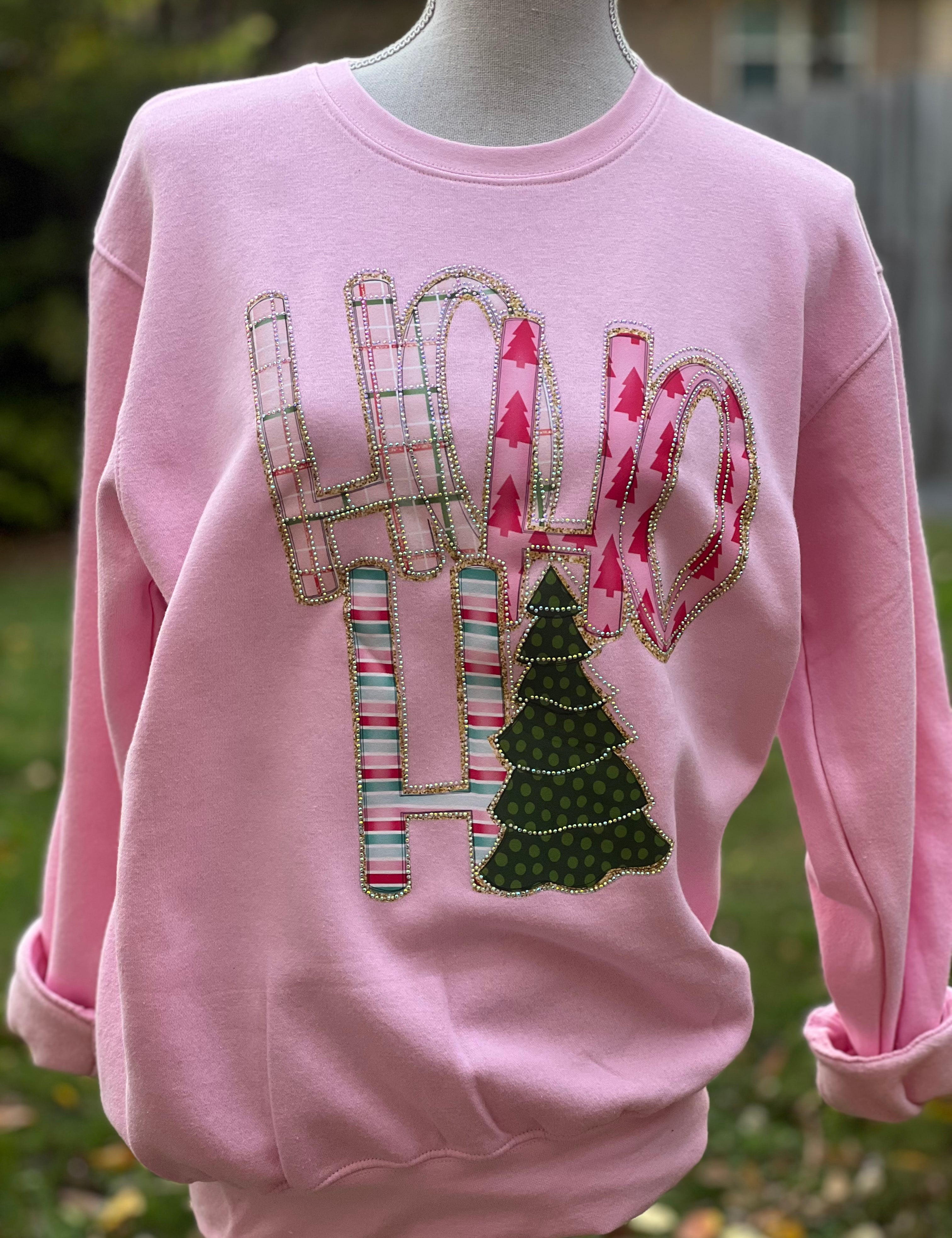 MALIBU HIPPIE Crystal Ho Ho Ho Sweatshirt on Simply Obsessed