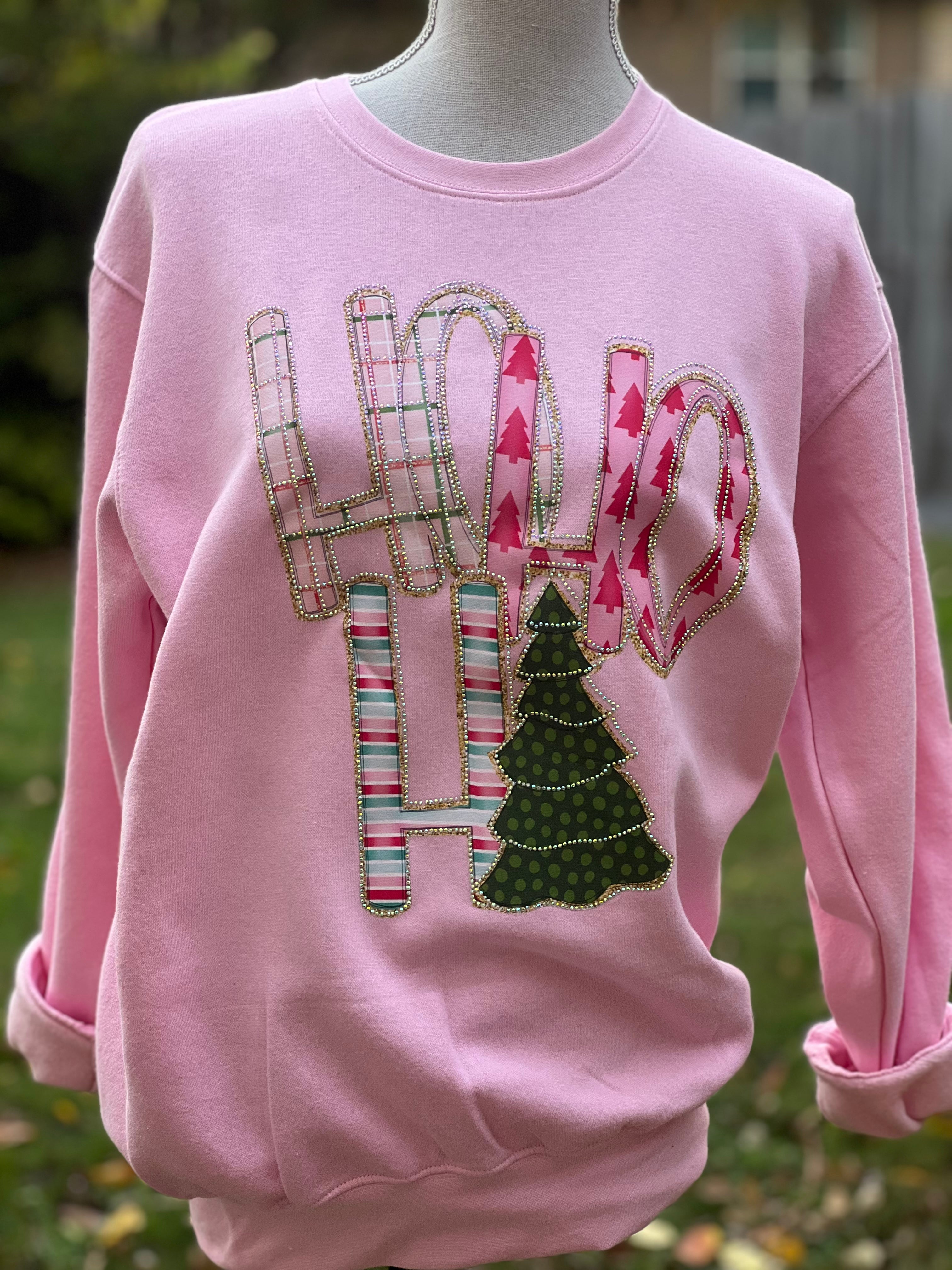 MALIBU HIPPIE Crystal Ho Ho Ho Sweatshirt on Simply Obsessed