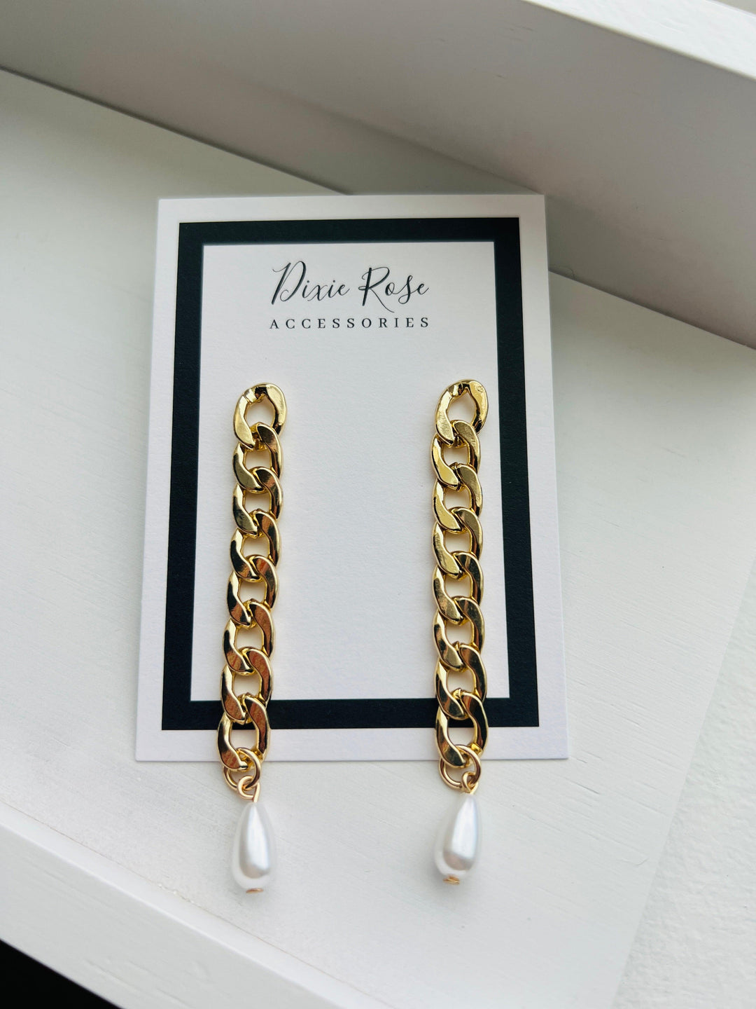 Gold Chain Drop Earrings by Dixie Rose on Simply Obsessed