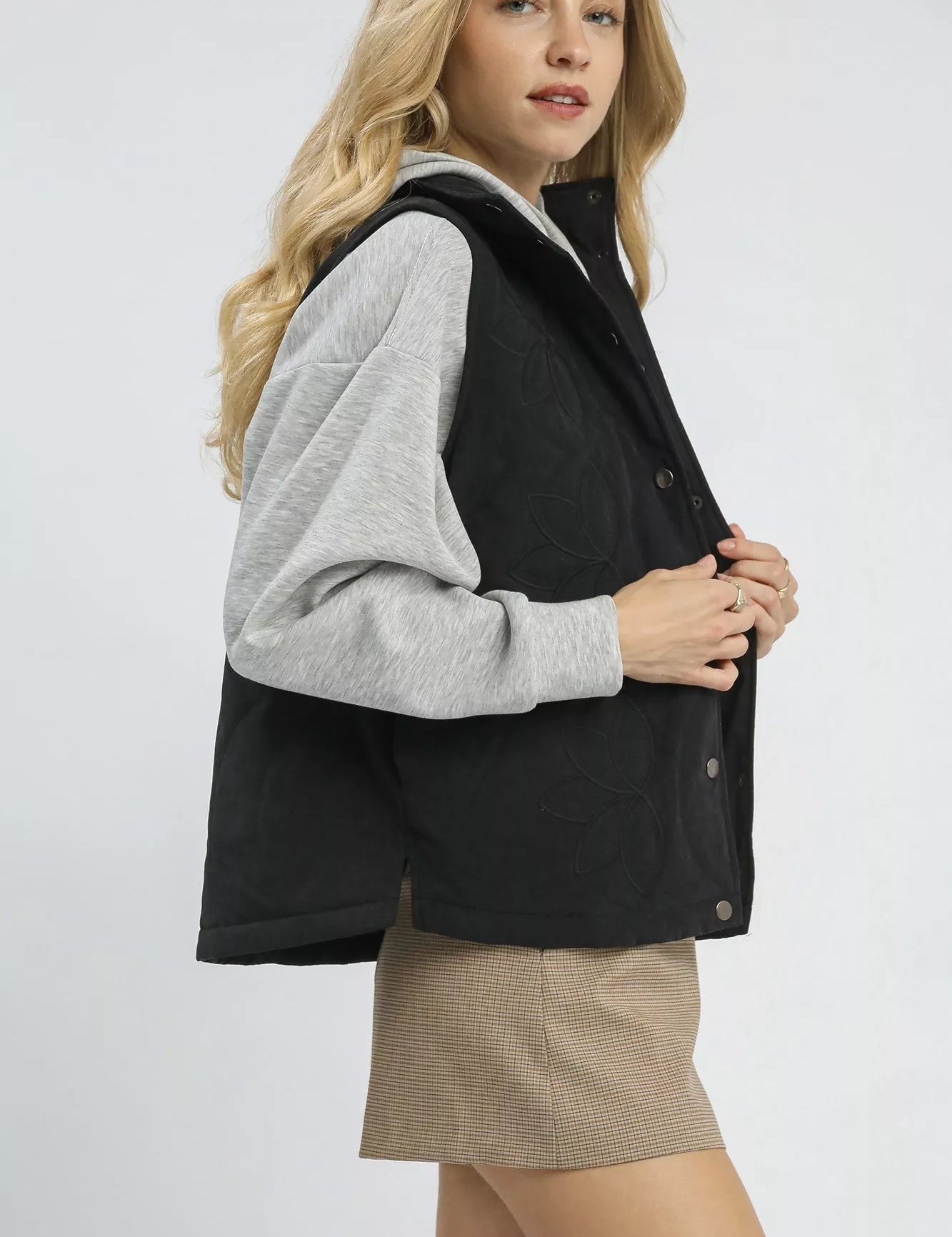 Umgee Quilted Embroidered Vest on Simply Obsessed