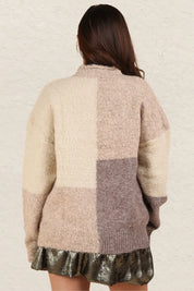 VERY J Color Block Mock Neck Drop Shoulder Sweater **FALL DEBUT SALE** on Simply Obsessed
