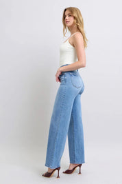 JUDY BLUE Full Size Wide Leg Jeans with Pockets on Simply Obsessed