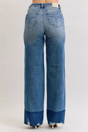 Judy Blue Raw Hem High Waist Column Straight Jeans on Simply Obsessed