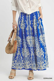 UMGEE Border Print Wide Leg Pants on Simply Obsessed