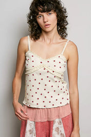 POL Star Printed Lightweight Ribbed Knit Cami on Simply Obsessed