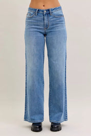 JUDY BLIUE Mid Rise Retro Wide Leg Jeans on Simply Obsessed