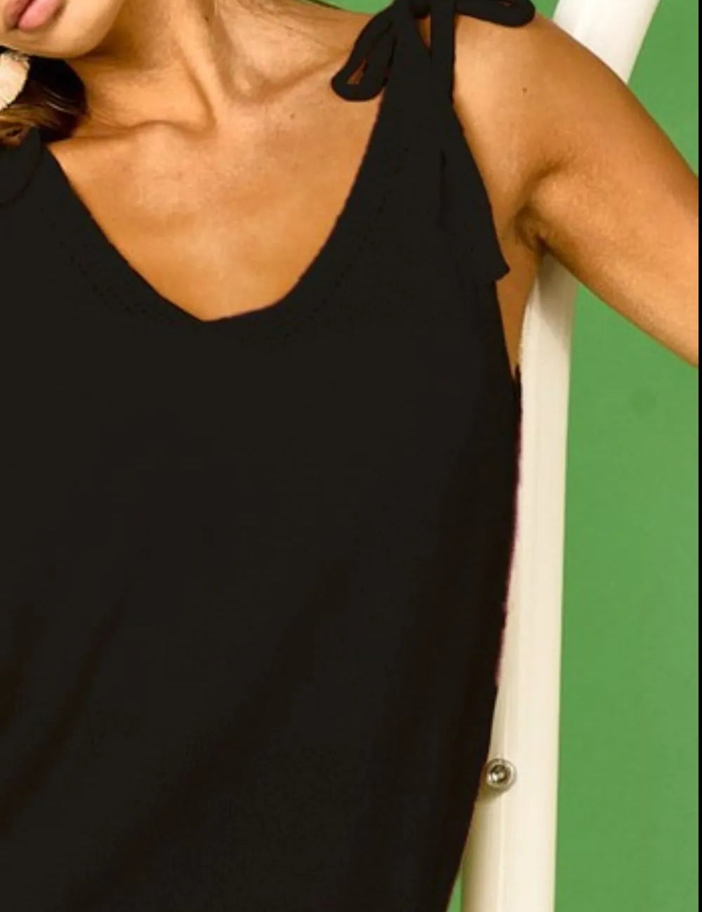BiBi Tied Shoulder Solid Knit Top on Simply Obsessed