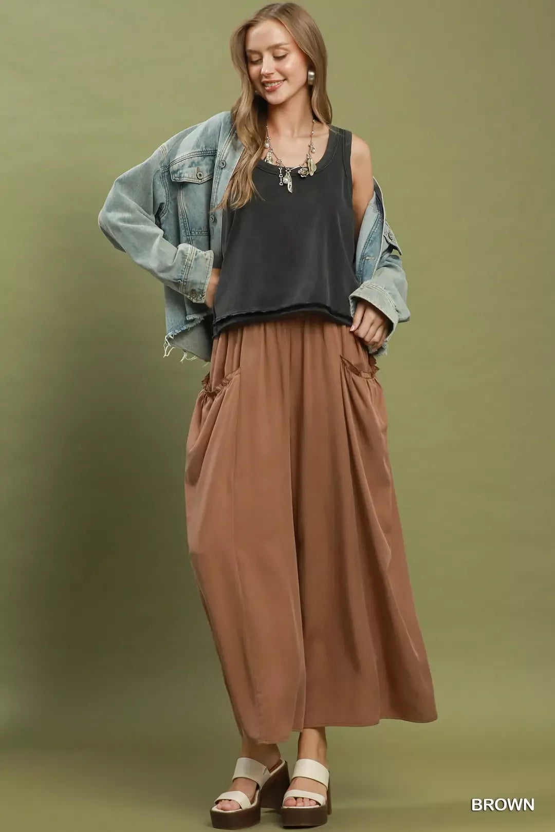 UMGEE Flowy Wide Leg Pocket Pants. **FALL DEBUT SALE** on Simply Obsessed