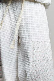 POL Patchwork Mixed Knit Wide Leg Pants on Simply Obsessed