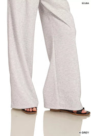 ZENANA Scuba Crewneck Pullover and Pants Set on Simply Obsessed