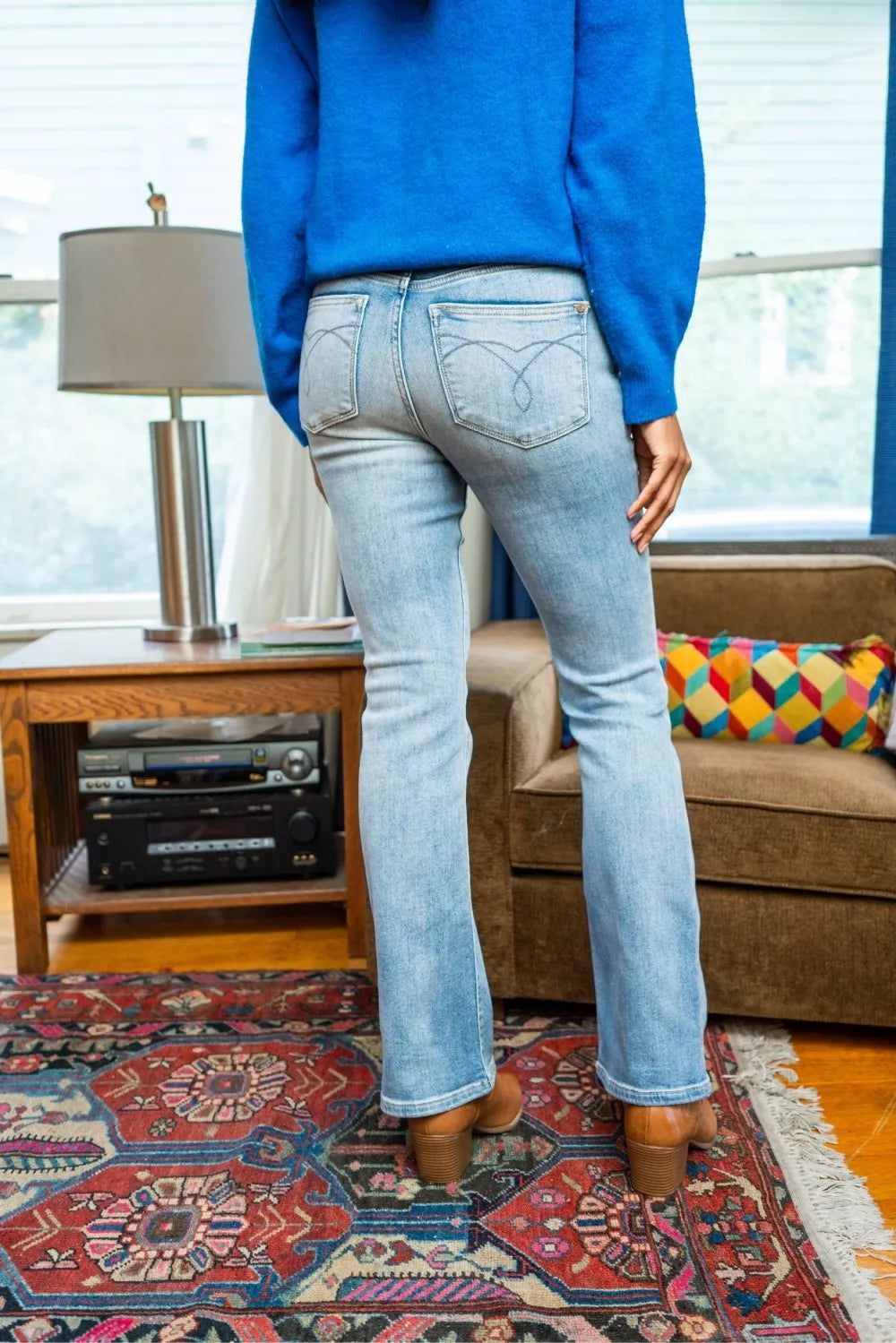 Judy Blue Mid Rise Thermal Bootcut Jeans on Simply Obsessed