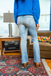 Judy Blue Mid Rise Thermal Bootcut Jeans on Simply Obsessed