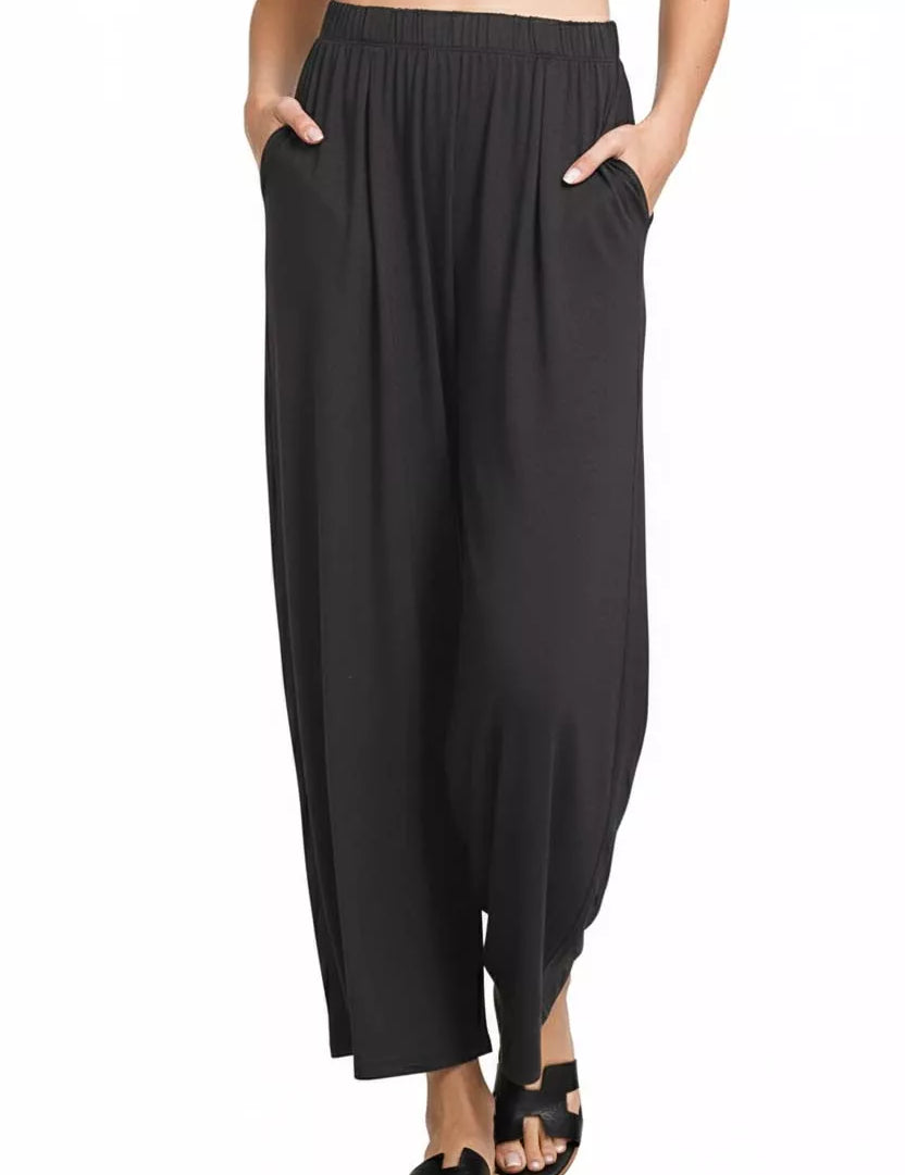 Zenana Elastic Waist Comfy Lounge Pants on Simply Obsessed