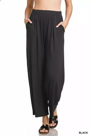 Zenana Elastic Waist Comfy Lounge Pants on Simply Obsessed