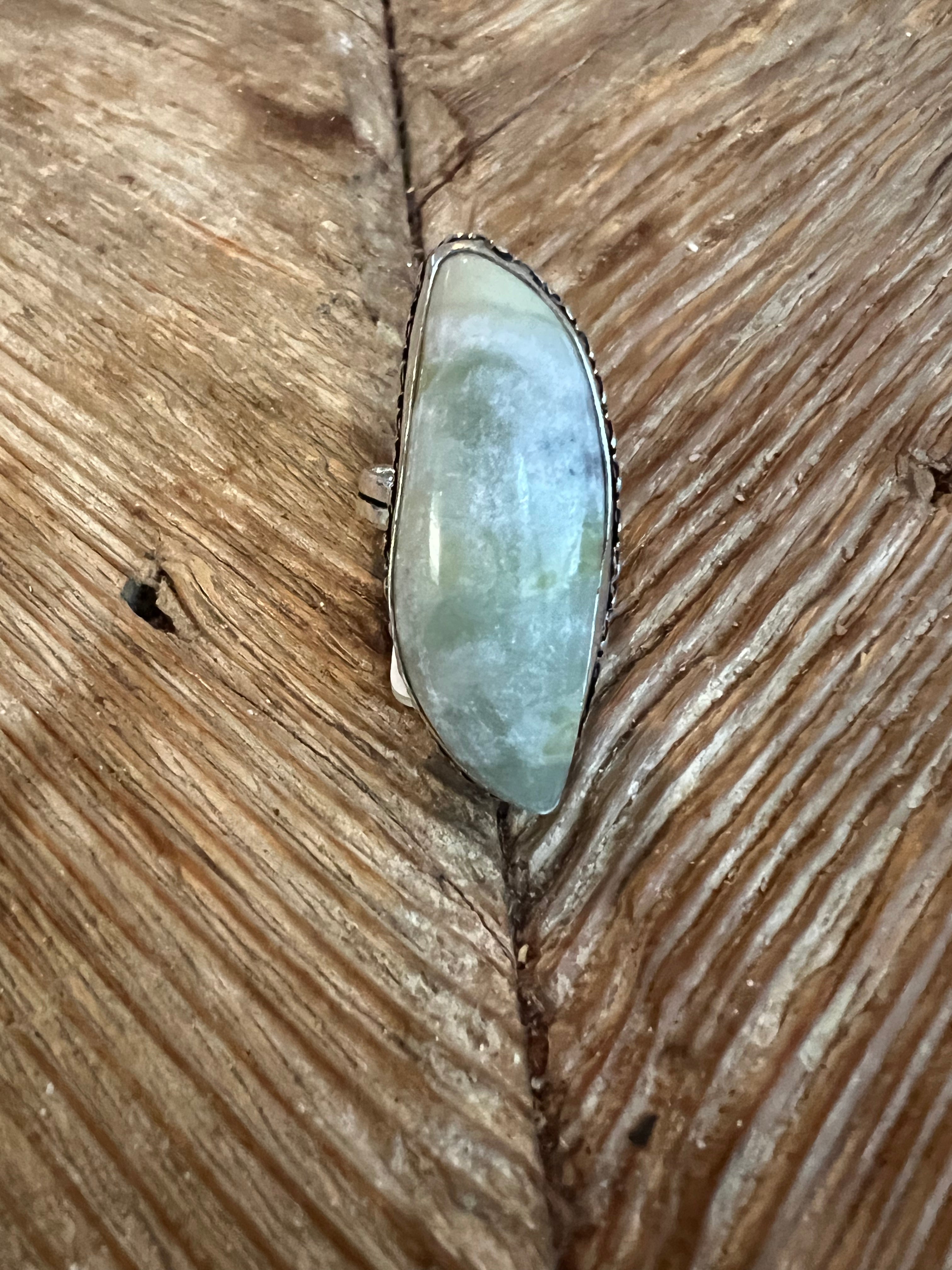 #5 One of a Kind Aquamarine Turkish Silver Ring (Size 8.5) on Simply Obsessed