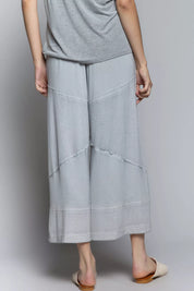 POL Elastic Waistband Wide Leg Pants with Drawstring on Simply Obsessed