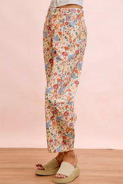 BIBI Washed Floral Printed Twill Barrel Pants **FALL DEBUT SALE** on Simply Obsessed