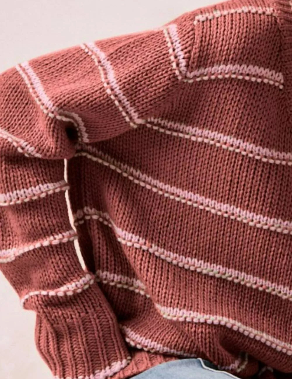 BIBI Striped Long Sleeve Sweater on Simply Obsessed