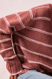 BIBI Striped Long Sleeve Sweater on Simply Obsessed
