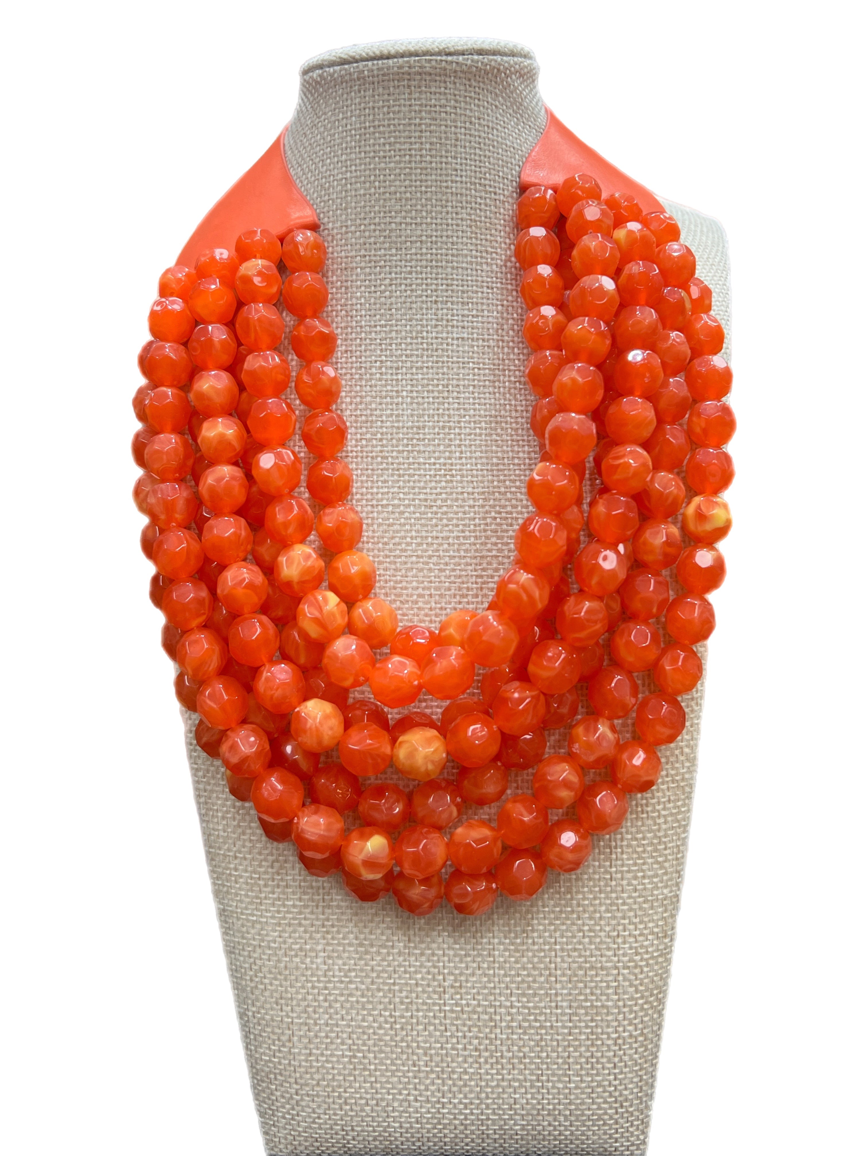 ATG 7-Strand Orange Magnetic Necklace