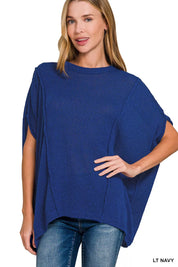 ZENANA Drop Shoulder Short Sleeve Knit Top on Simply Obsessed