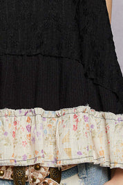 POL Floral Print V-Neck Textured Tank **SALE** on Simply Obsessed