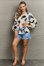 HAILEY & CO Wishful Thinking Multi Colored Printed Blouse **FALL DEBUT SALE** on Simply Obsessed