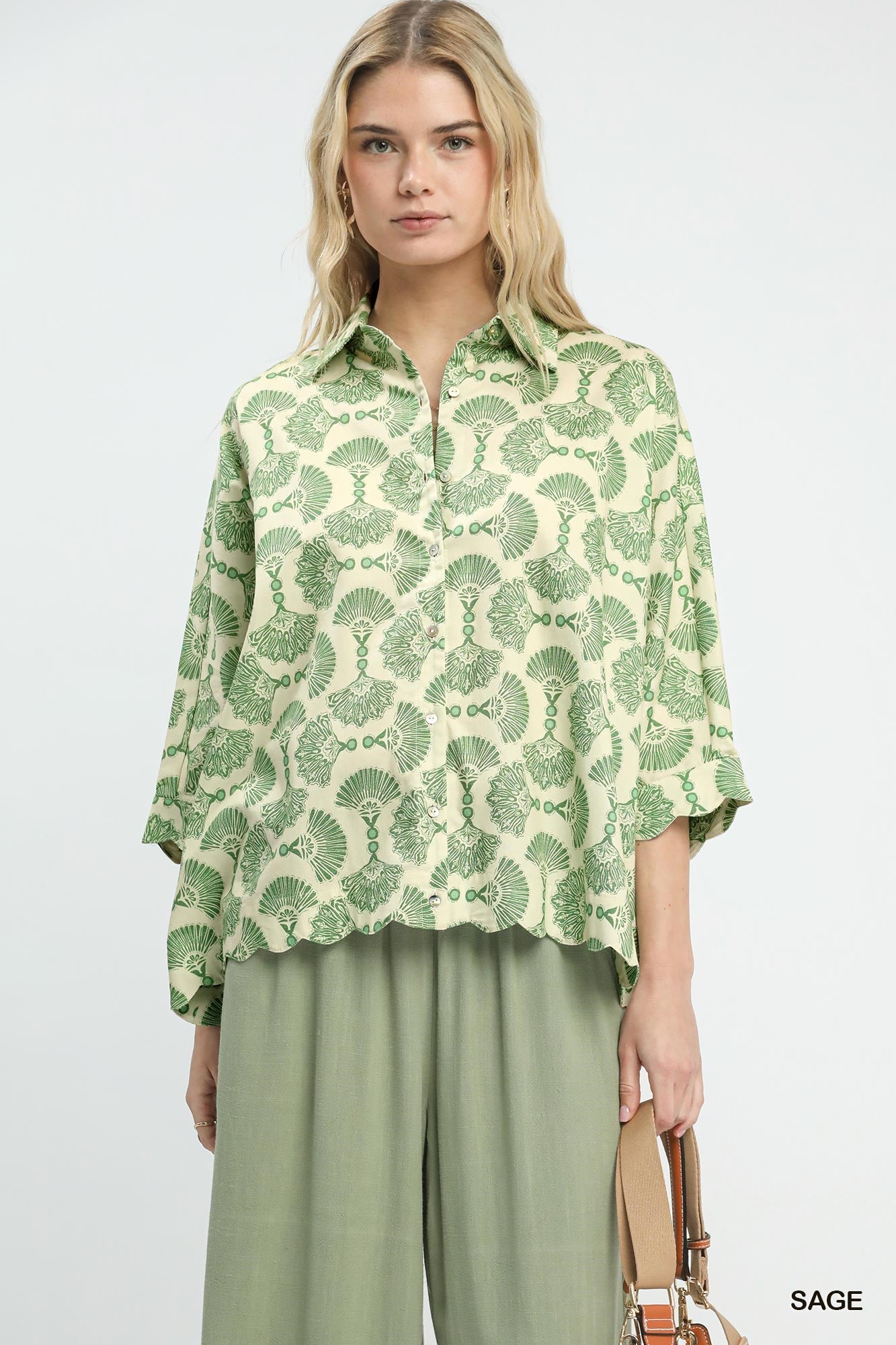 UMGEE Printed Button Down Shirt **DEBUT SALE** on Simply Obsessed
