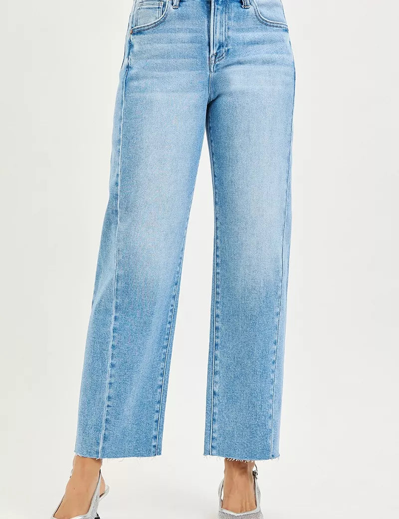 RISEN Full Size Slouchy Cropped Barrel Jeans with Curved Side Seam Plus Size on Simply Obsessed