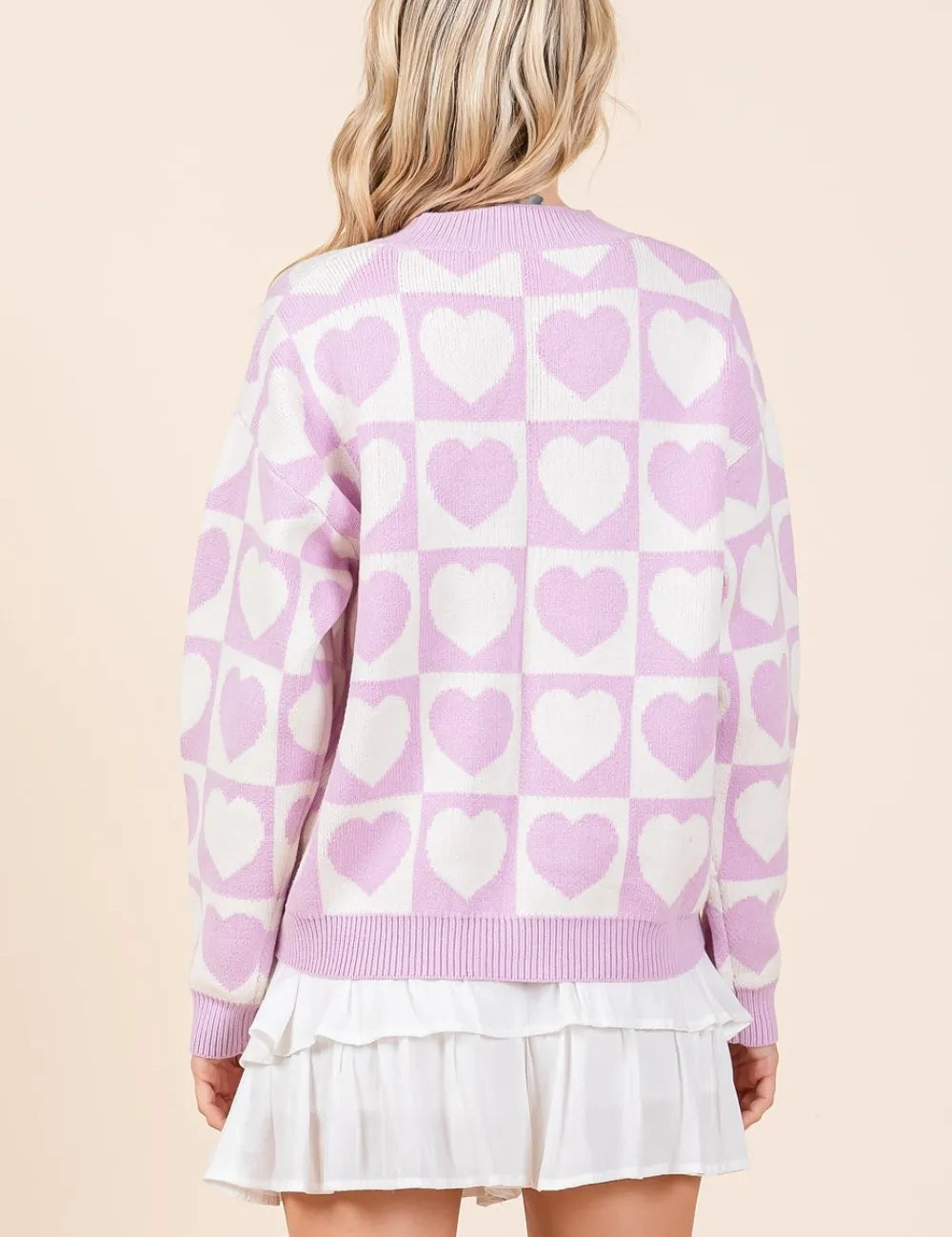 Mittoshop Checkered Heart Button Down Cardigan on Simply Obsessed