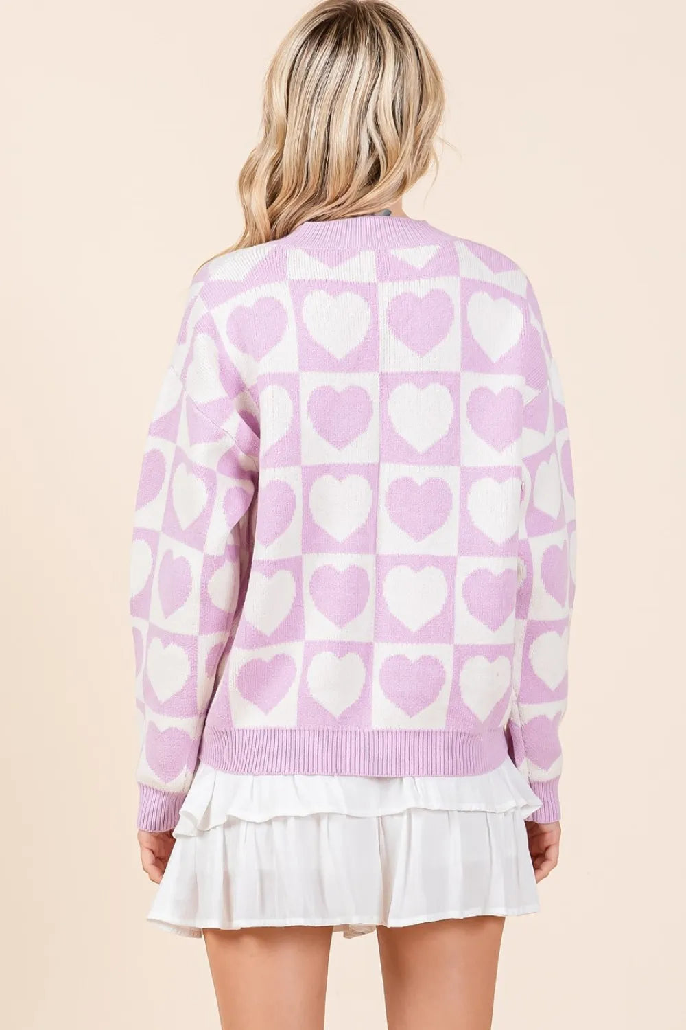 Mittoshop Checkered Heart Button Down Cardigan on Simply Obsessed