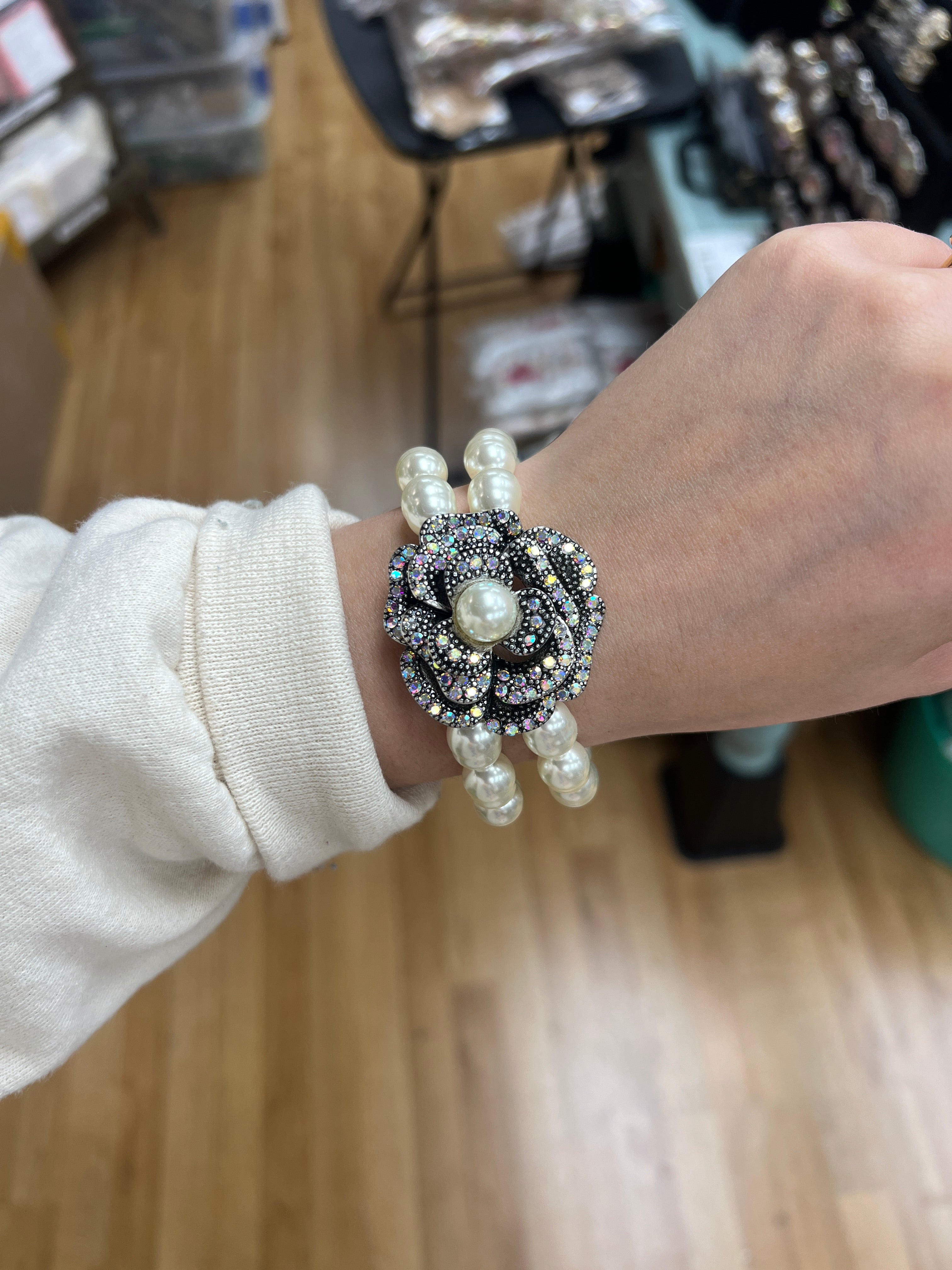 ATG AB Rose Pearl Stretch Bracelet