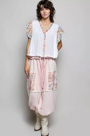 POL V-Neck Floral Ruffle Sleeve Blouse on Simply Obsessed