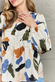 HAILEY & CO Wishful Thinking Multi Colored Printed Blouse **FALL DEBUT SALE** on Simply Obsessed