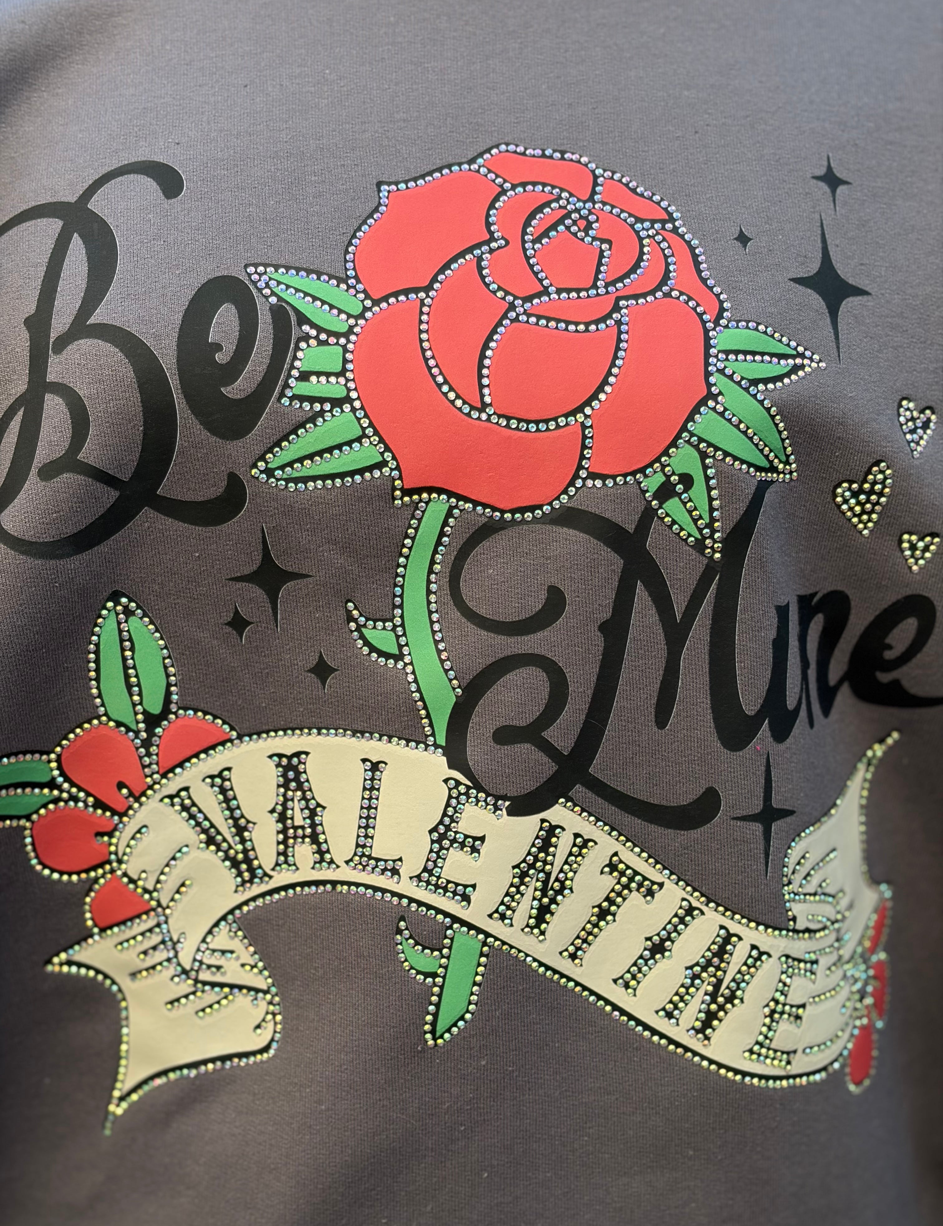 T-SHIRT JUNKIE Crystal Be Mine Sweatshirt on Simply Obsessed