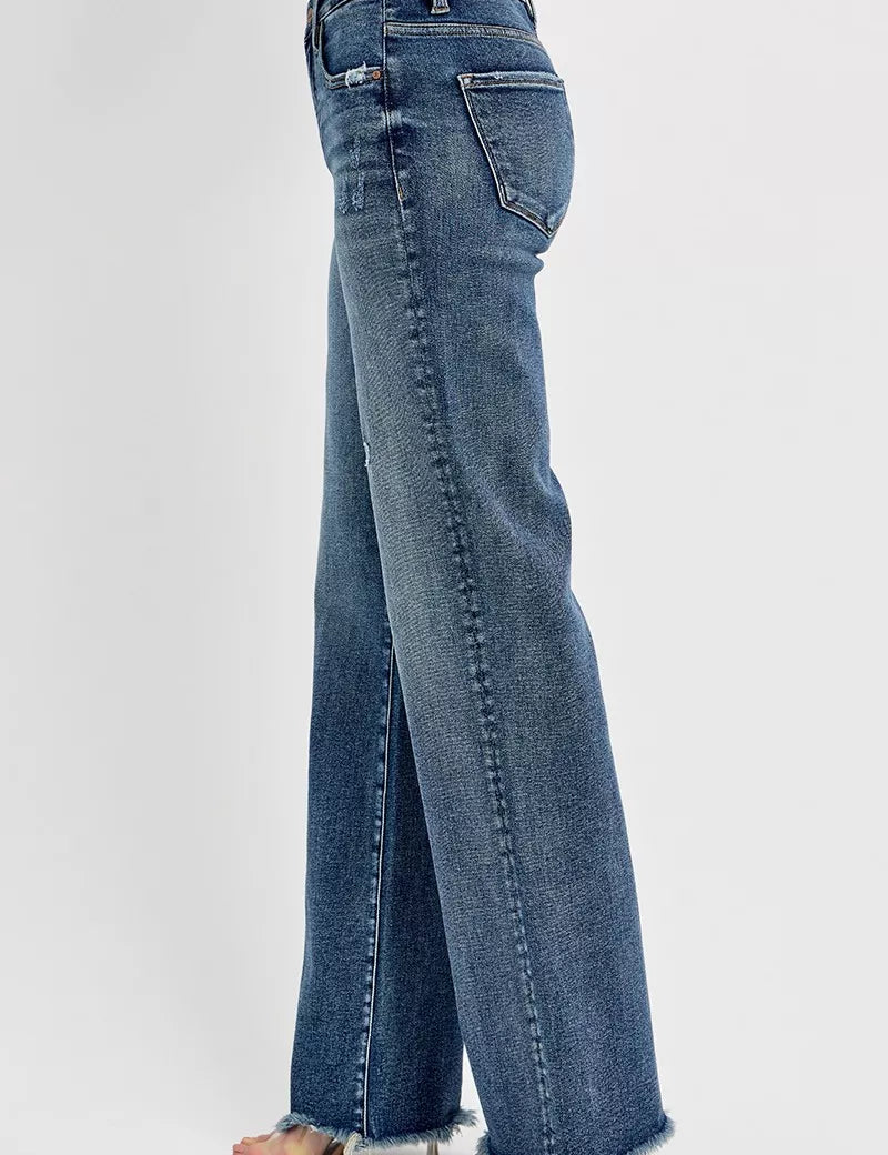RISEN Full Size Tummy Control High Rise Long Straight Jeans Plus Size on Simply Obsessed