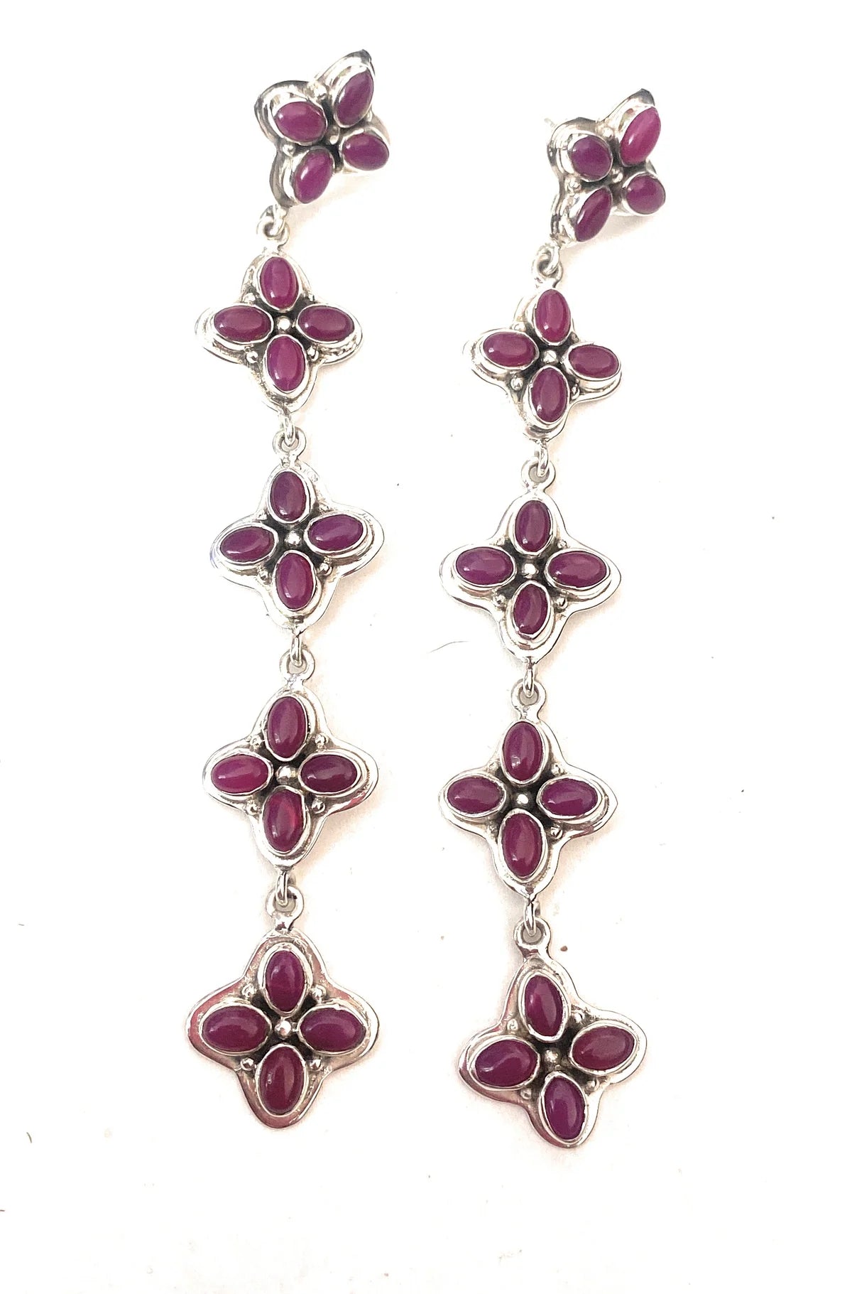 NIZHONI Handmade Pink Onyx Sterling Silver Dangles **SALE** on Simply Obsessed