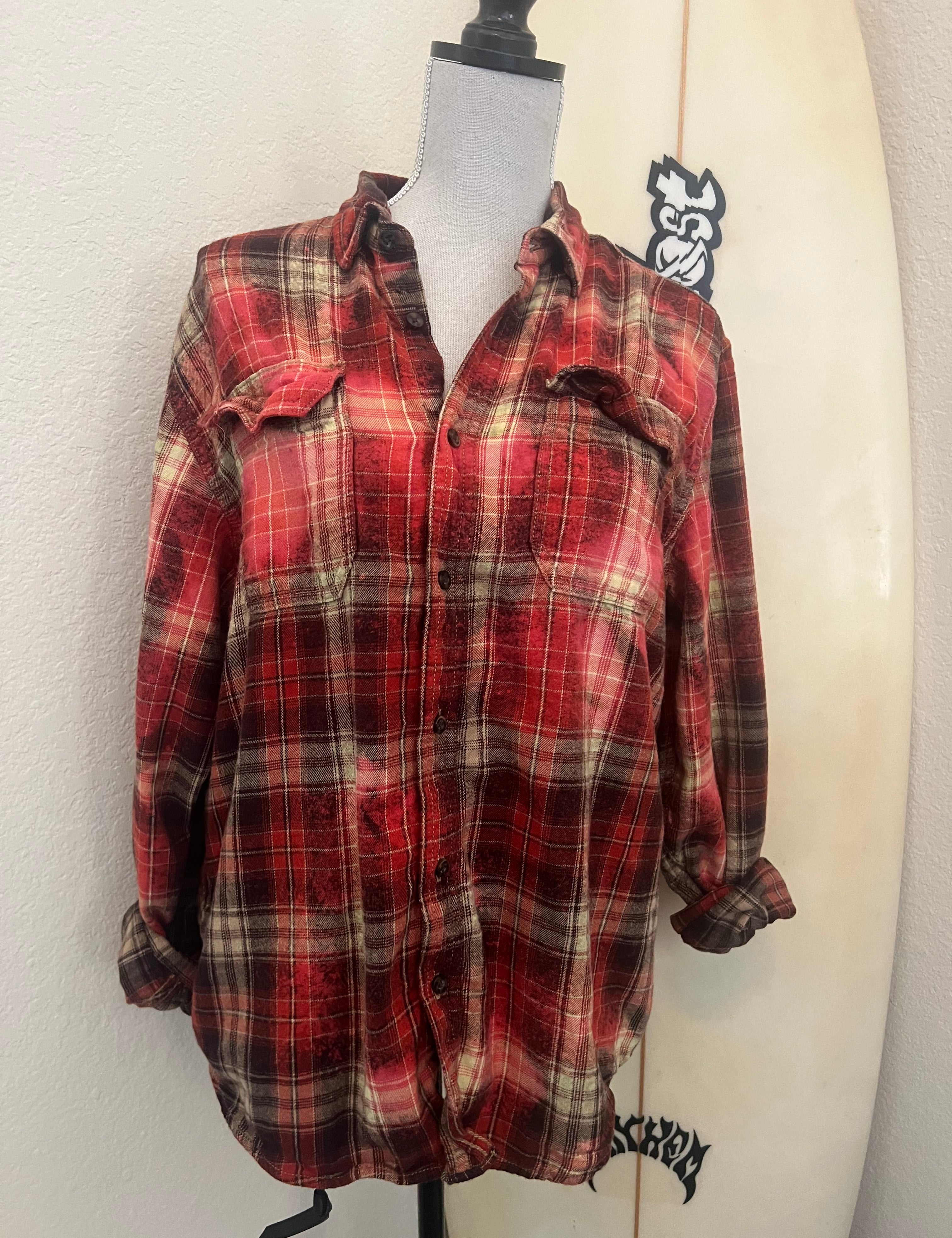 MALIBU HIPPIE Autumn Bleached Flannel on Simply Obsessed