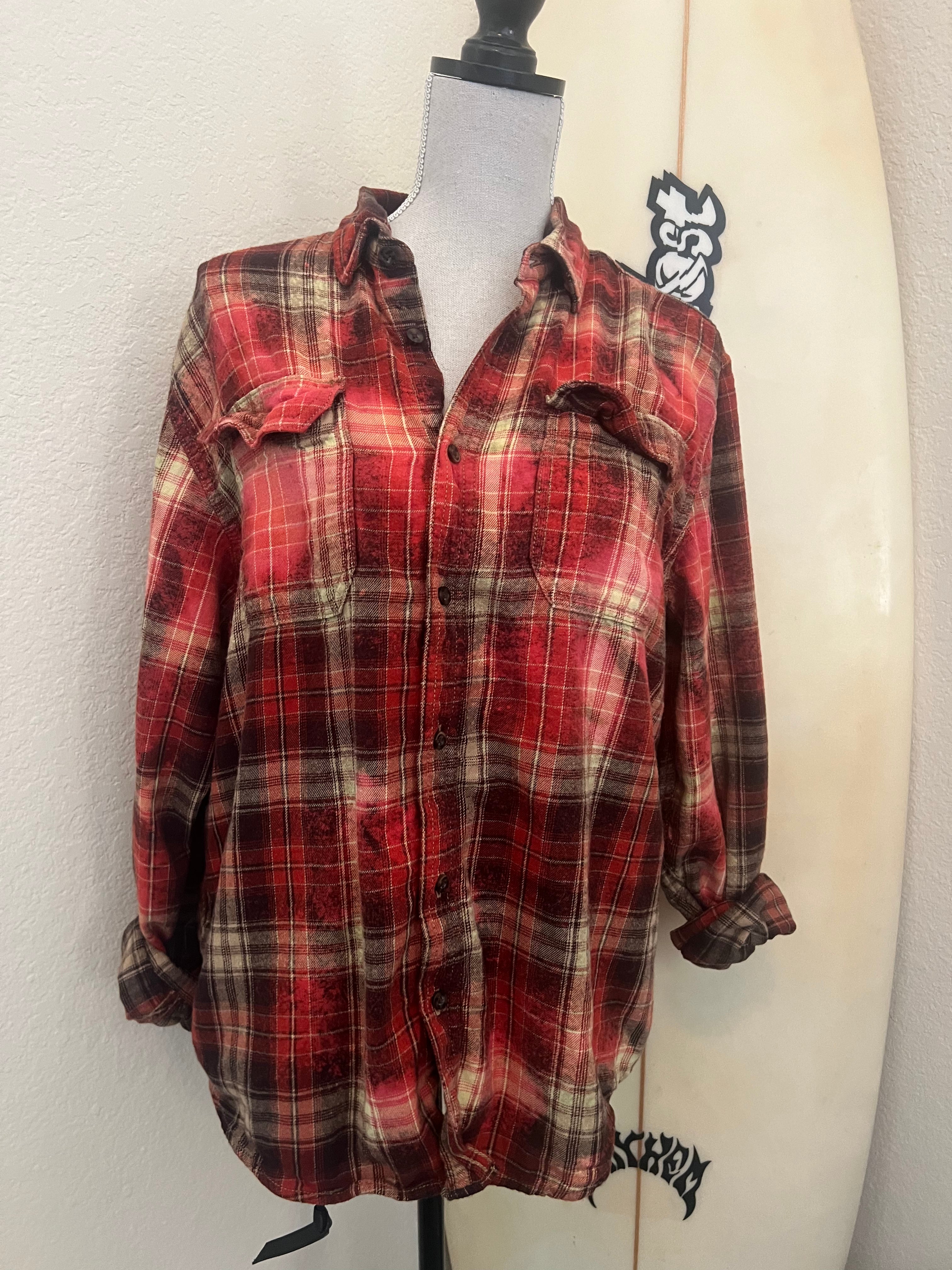 MALIBU HIPPIE Autumn Bleached Flannel on Simply Obsessed