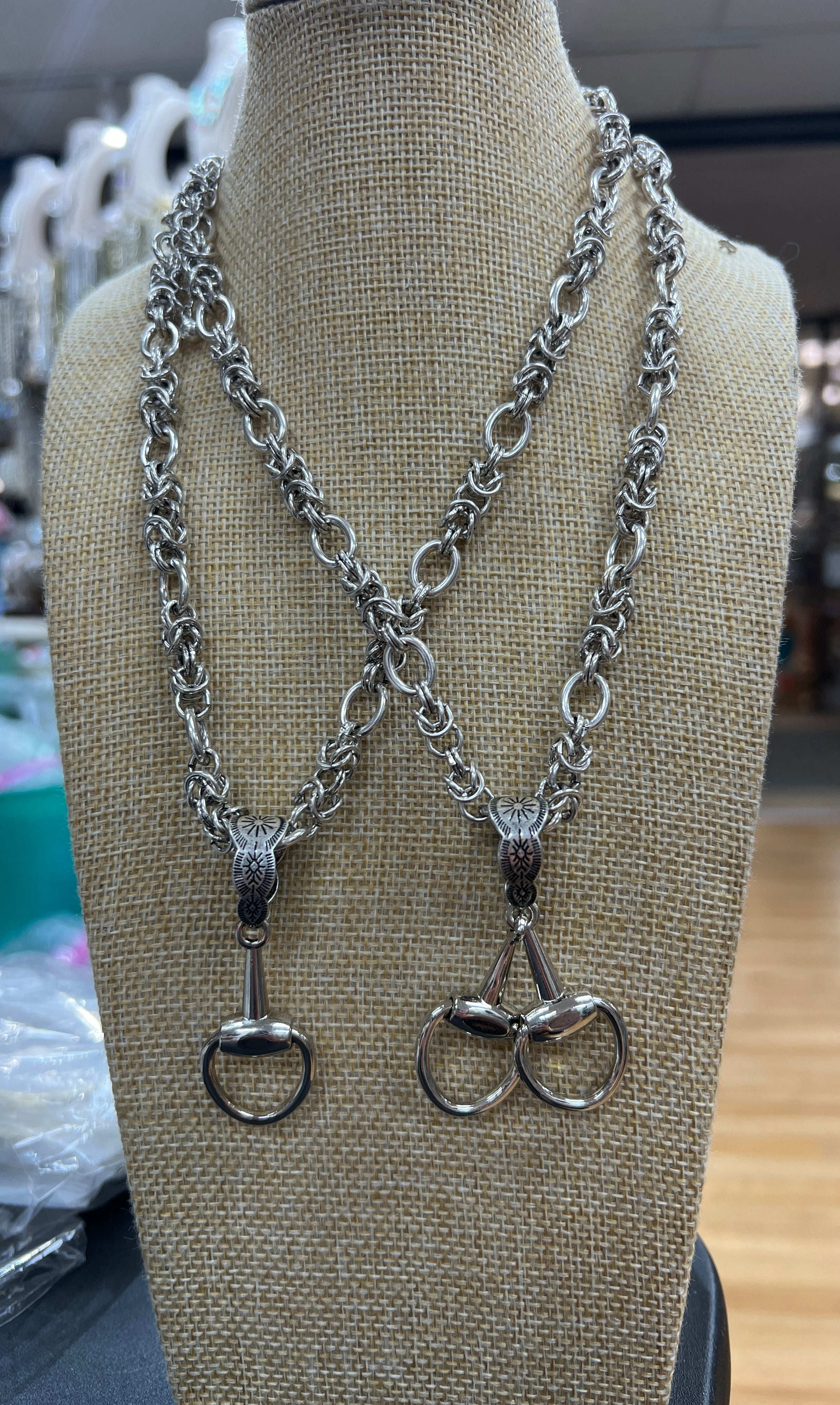 ATG Silver Snaffle Bit Necklaces ITEM #113