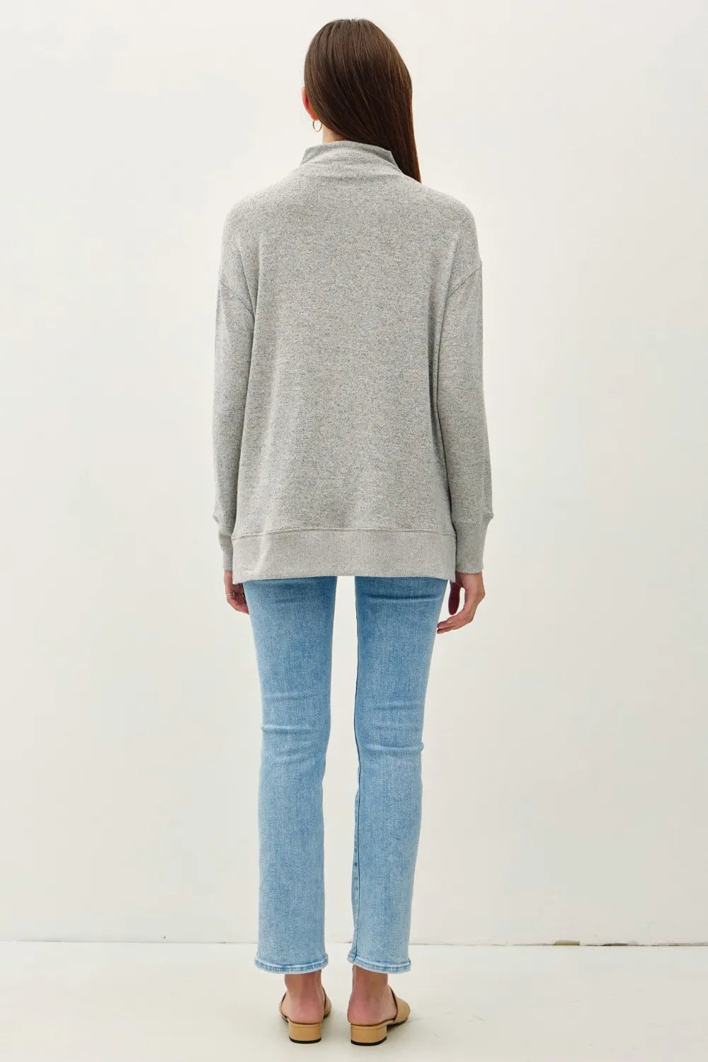 BE COOL Side Slit Mock Neck Long Sleeve Tunic Top. **FALL DEBUT SALE** on Simply Obsessed