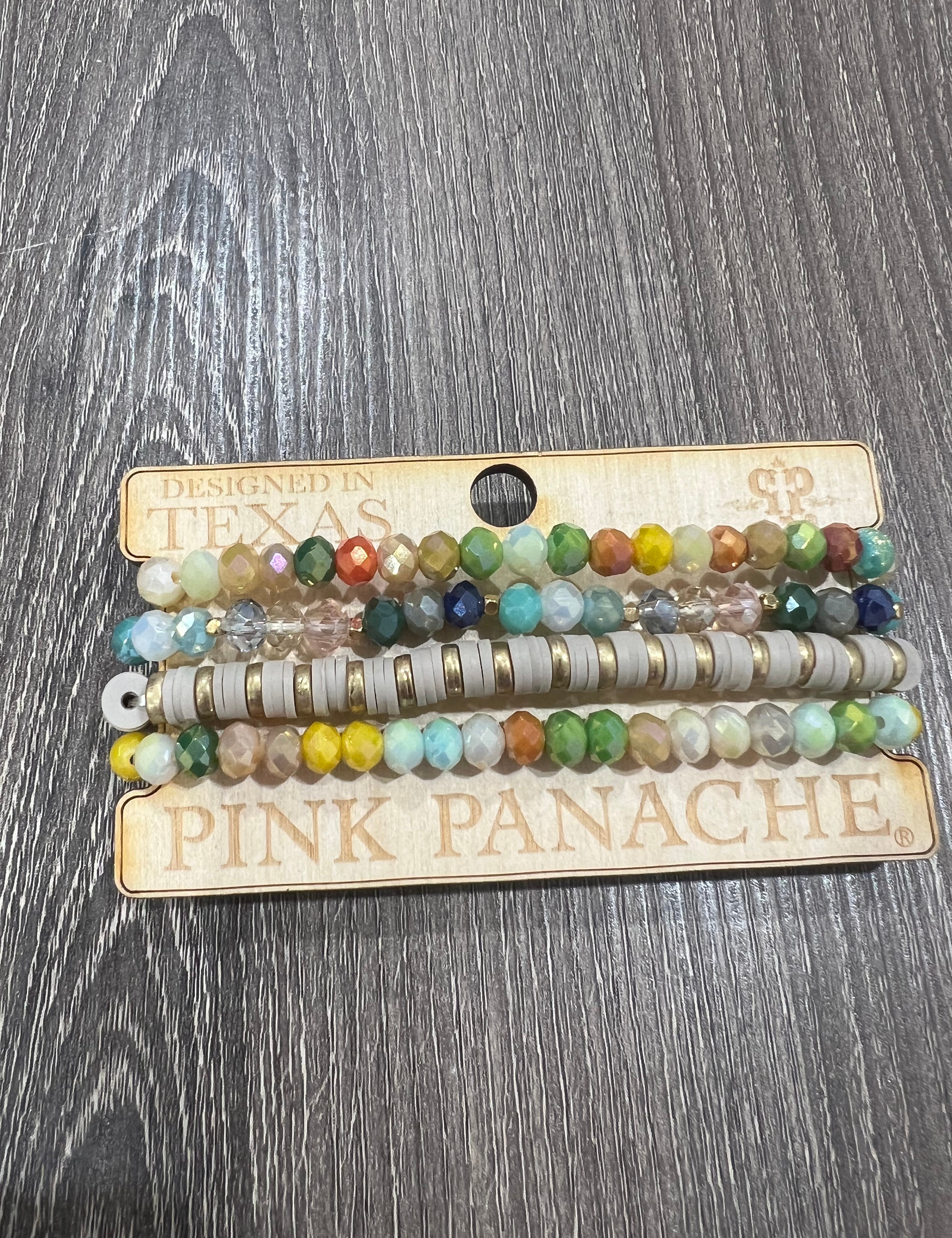 PINK PANACHE #605 Multi Beaded Bracelet Stack on Simply Obsessed