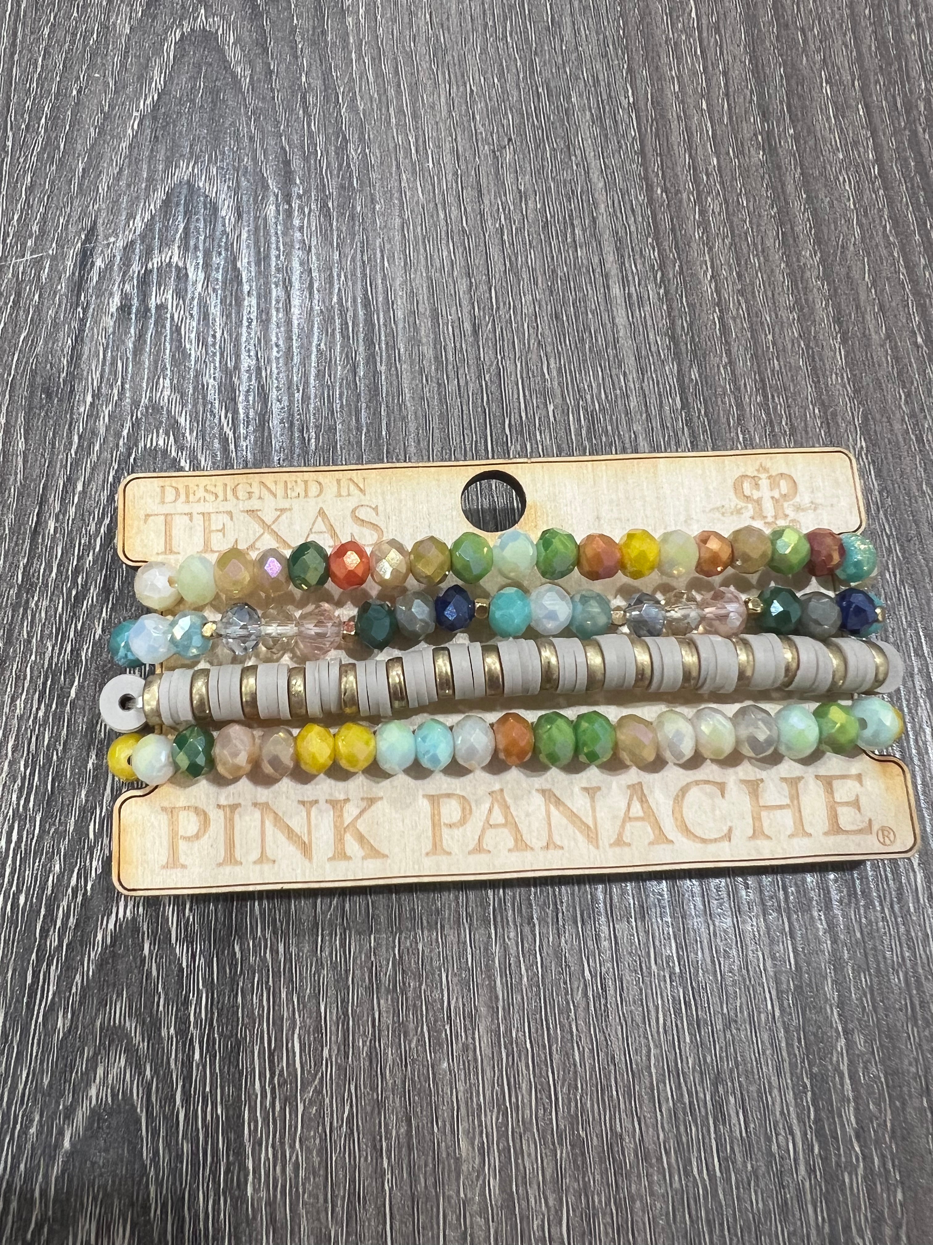 PINK PANACHE #605 Multi Beaded Bracelet Stack on Simply Obsessed