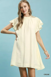 UMGEE Ruffle Flutter Sleeve Dress on Simply Obsessed