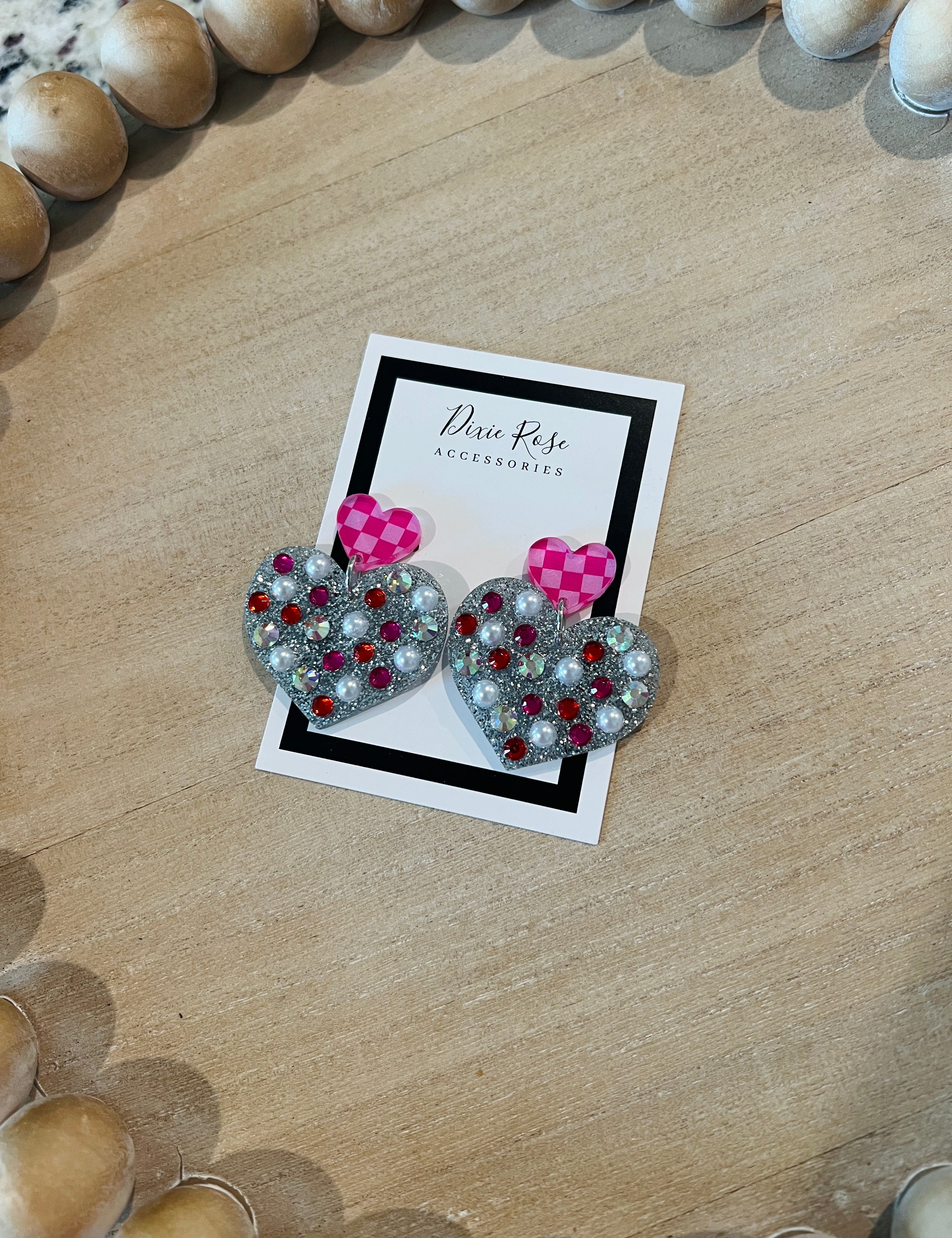 DIXIE ROSE Bling Layered Heart Earrings on Simply Obsessed