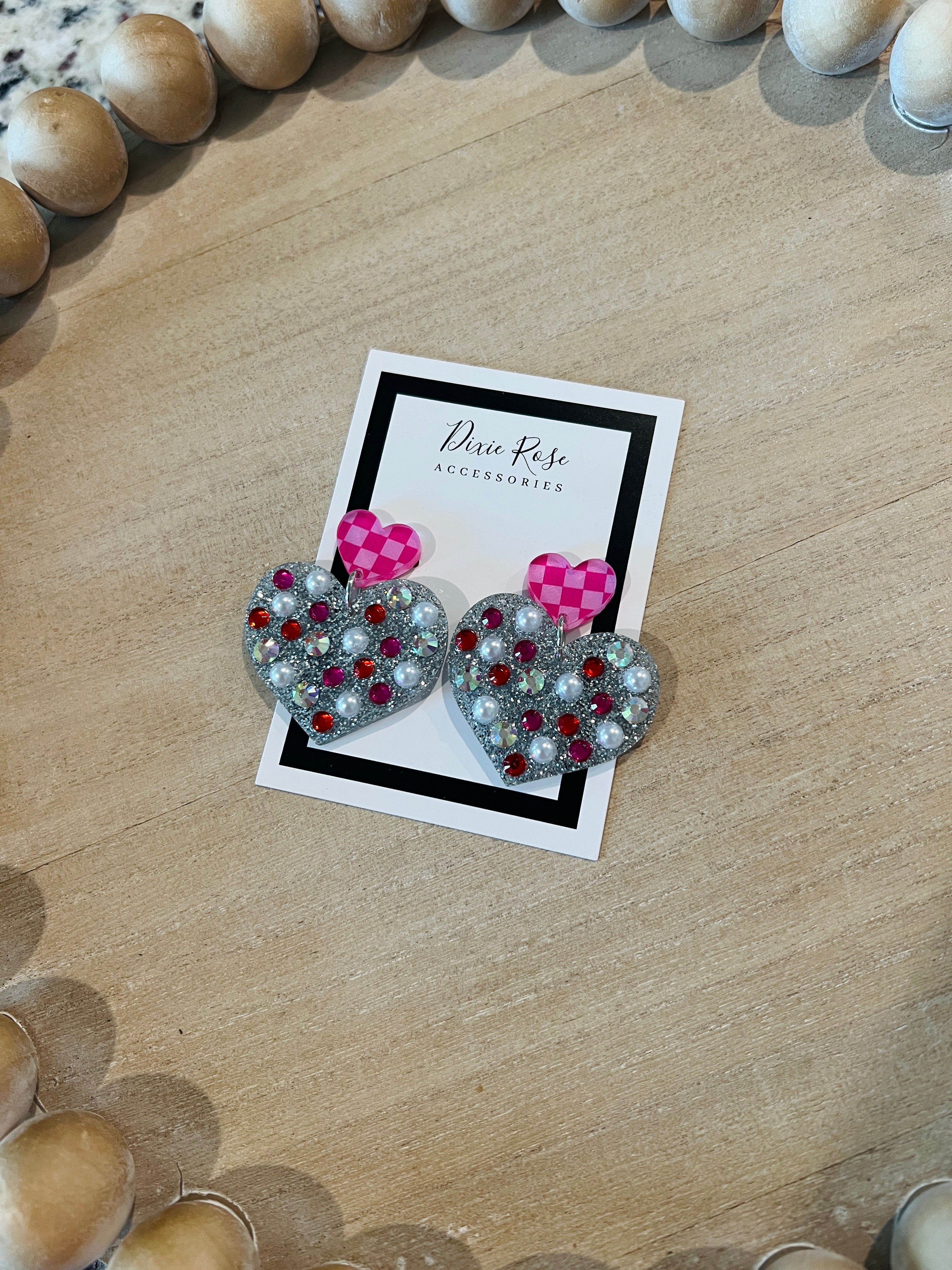 DIXIE ROSE Bling Layered Heart Earrings on Simply Obsessed