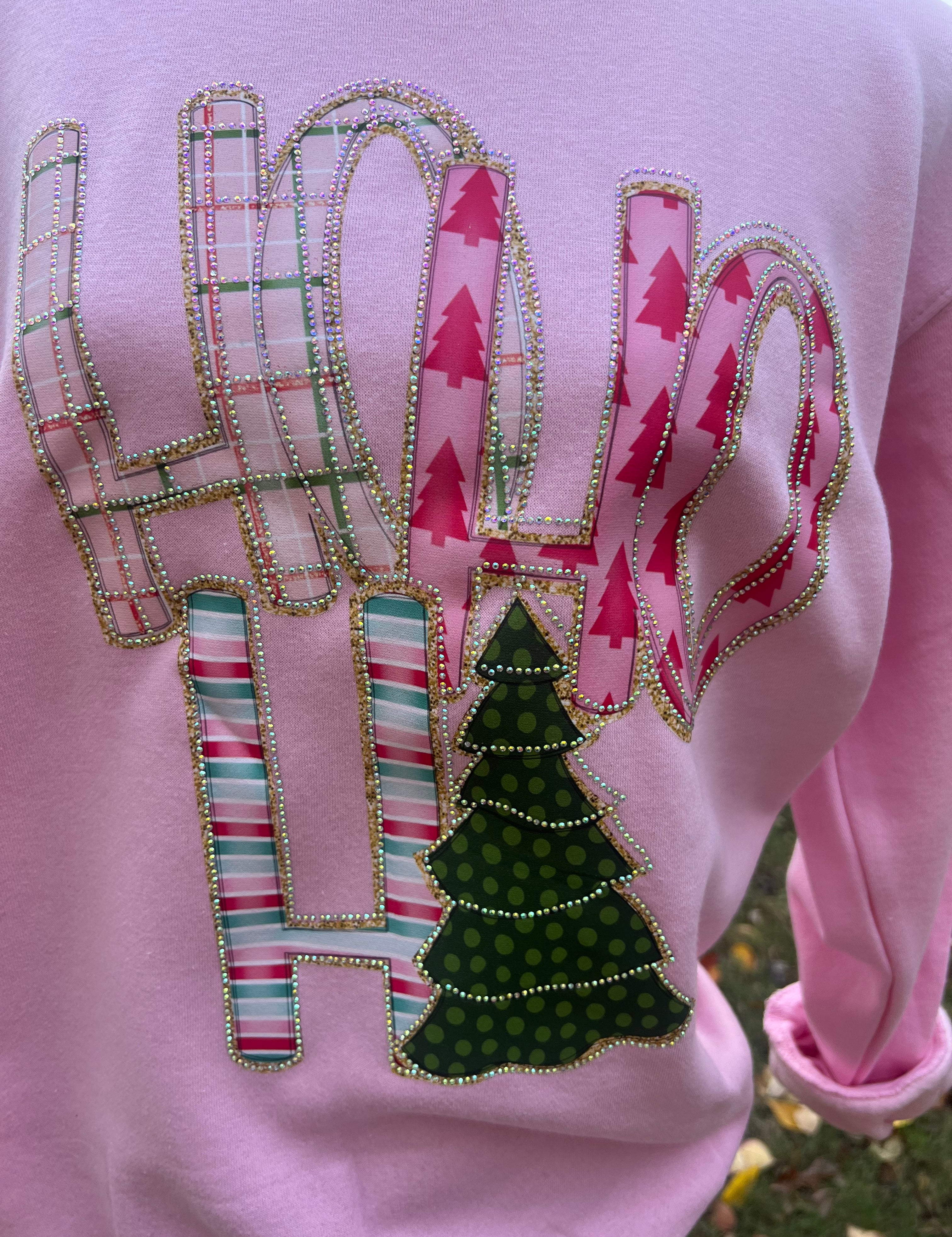 MALIBU HIPPIE Crystal Ho Ho Ho Sweatshirt on Simply Obsessed