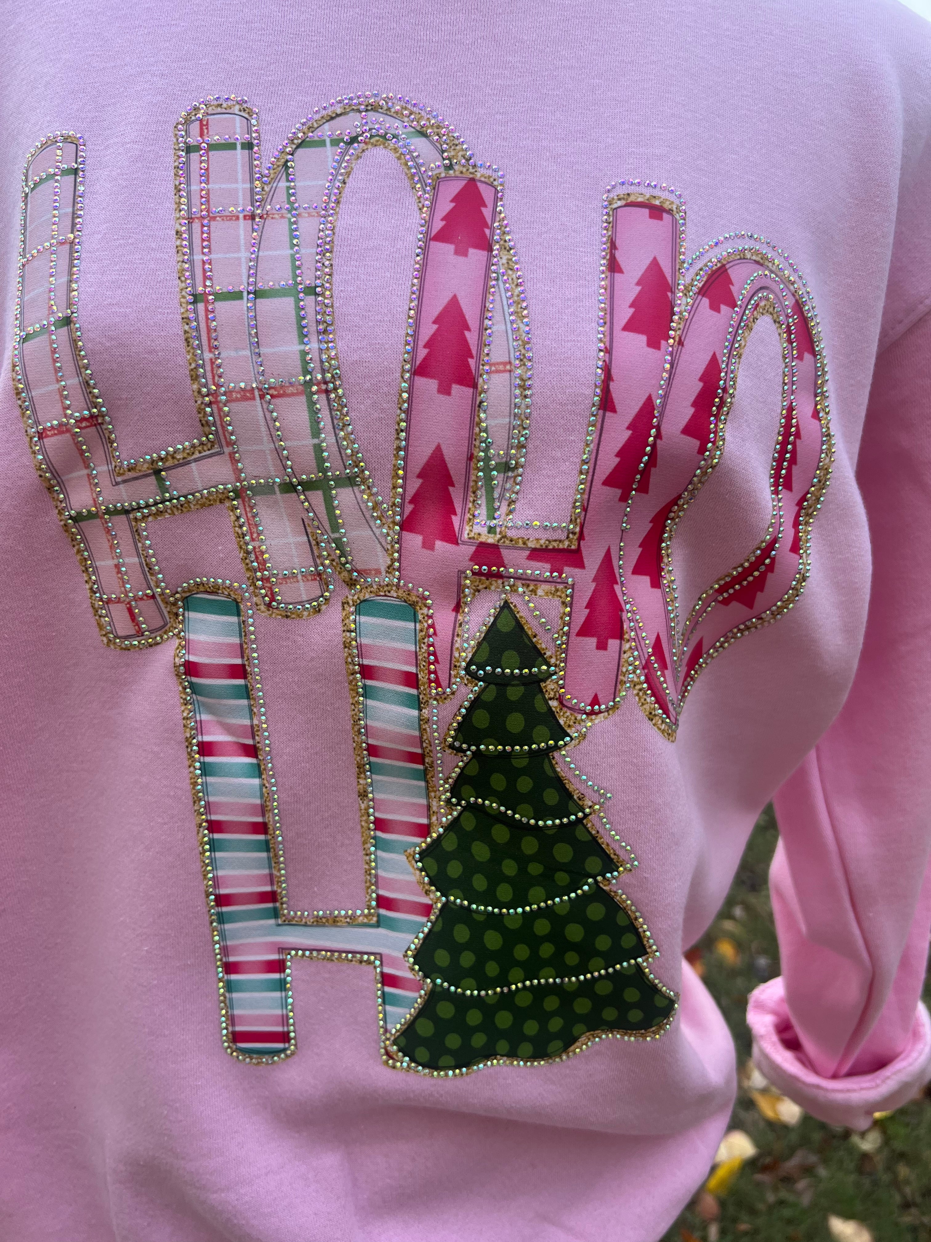 MALIBU HIPPIE Crystal Ho Ho Ho Sweatshirt on Simply Obsessed